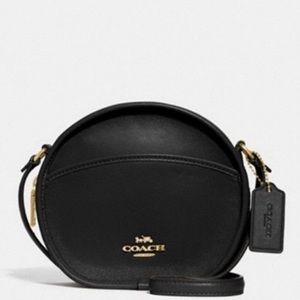 Coach black leather canteen bag